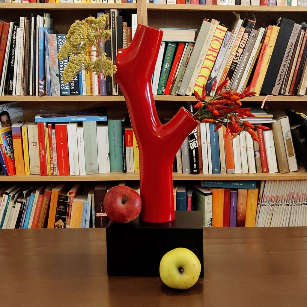 [product_category]-Qeeboo Coral Vase By Andrea Branzi, Black/Red-Qeeboo-8052049051392-12001-QEE-2