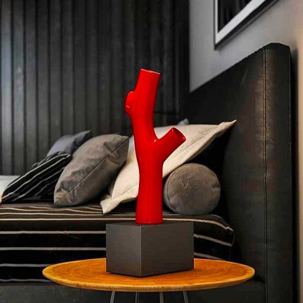 [product_category]-Qeeboo Coral Vase By Andrea Branzi, Black/Red-Qeeboo-8052049051392-12001-QEE-3