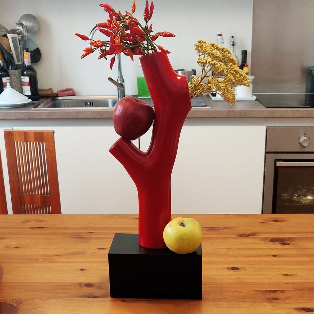 [product_category]-Qeeboo Coral Vase By Andrea Branzi, Black/Red-Qeeboo-8052049051392-12001-QEE-6