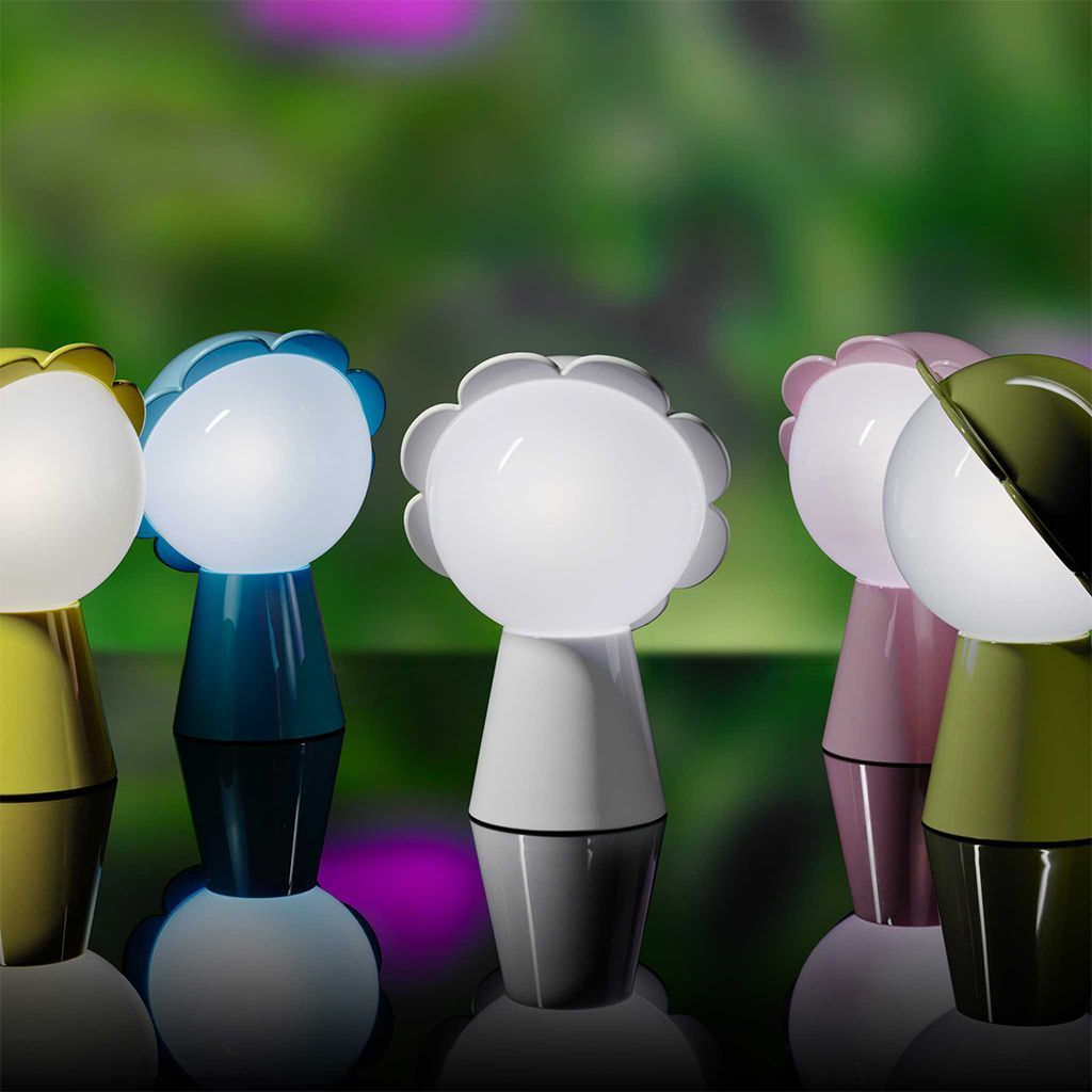 [product_category]-Qeeboo Daisy Table Lamp By Nika Zupanc, Red-Qeeboo-8052049050319-50001RE-QEE-7