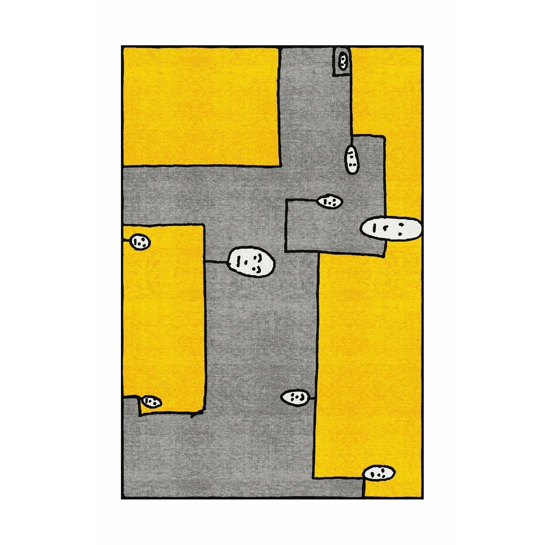 [product_category]-Qeeboo Dog Rug 200x300 Cm, Yellow-Qeeboo-8052049056465-42002DOG-QEE-1