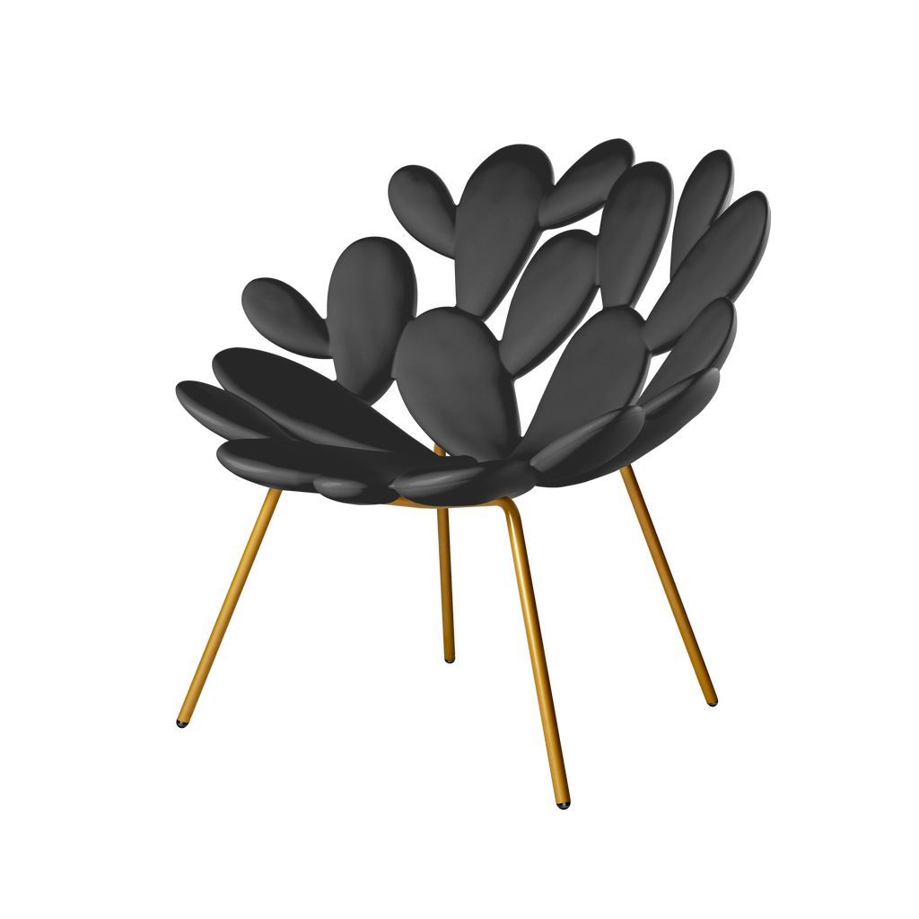 [product_category]-Qeeboo Filicudi Armchair By Marcantonio, Black/Brass-Qeeboo-8052049054829-17001BL-BR-QEE-2