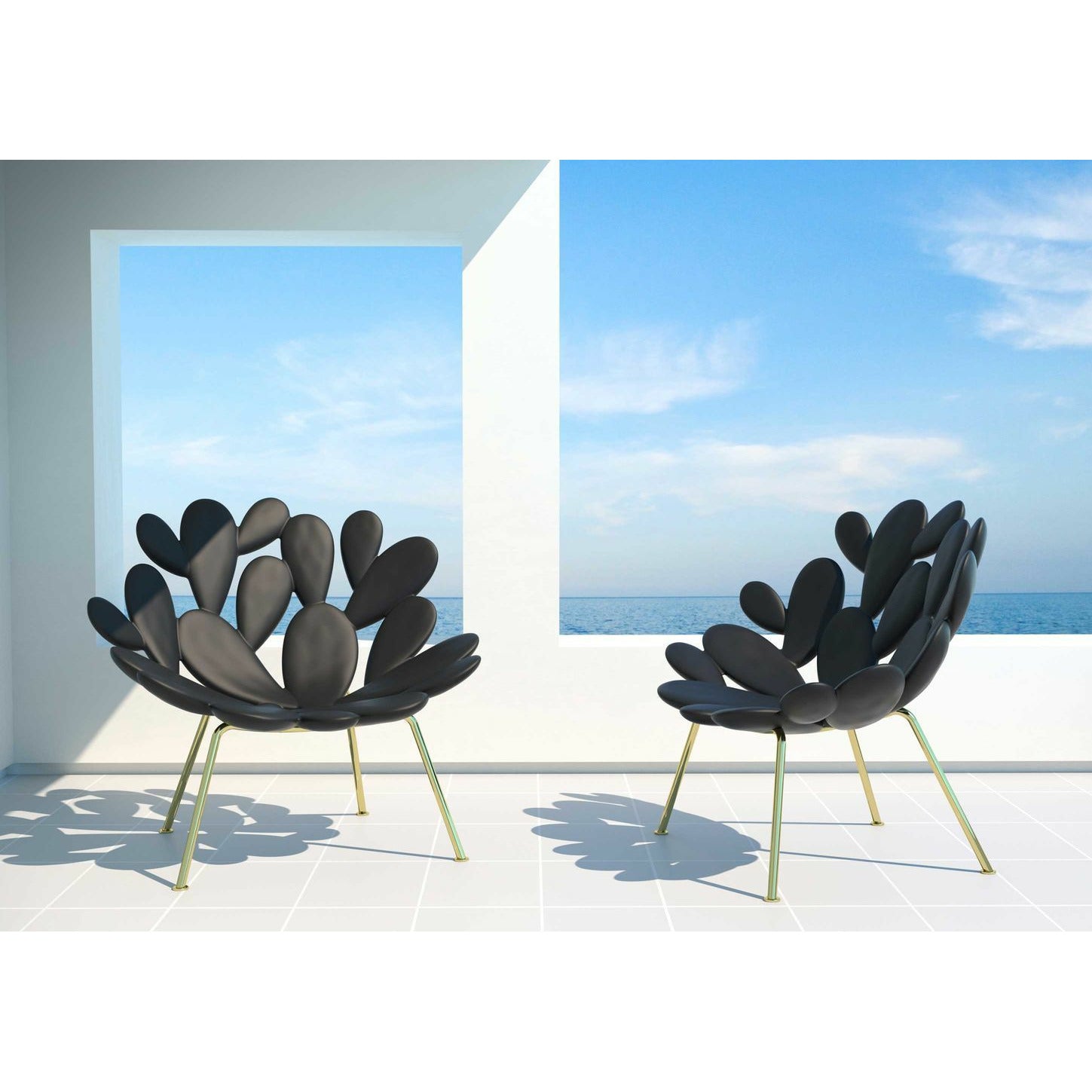 [product_category]-Qeeboo Filicudi Armchair By Marcantonio, Black/Brass-Qeeboo-8052049054829-17001BL-BR-QEE-7