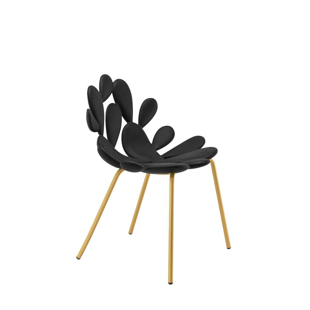 [product_category]-Qeeboo Filicudi Chair Filicudi Armchair By Marcantonio Set Of 2, Black/Brass-Qeeboo-8052049055628-17002BL-BR-QEE-3