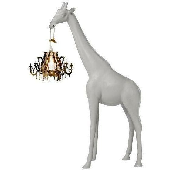 [product_category]-Qeeboo Giraffe In Love Floor Lamp Xs H 1m, Cold Sand-Qeeboo-8052049054164-28001CS-QEE-1