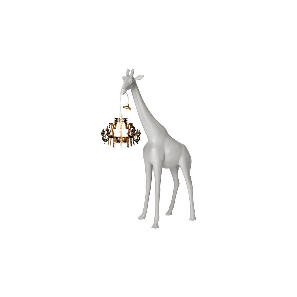 [product_category]-Qeeboo Giraffe In Love Floor Lamp Xs H 1m, Cold Sand-Qeeboo-8052049054164-28001CS-QEE-2
