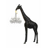  žirafa v lásce venkovní podlahová lampa H 4m černá