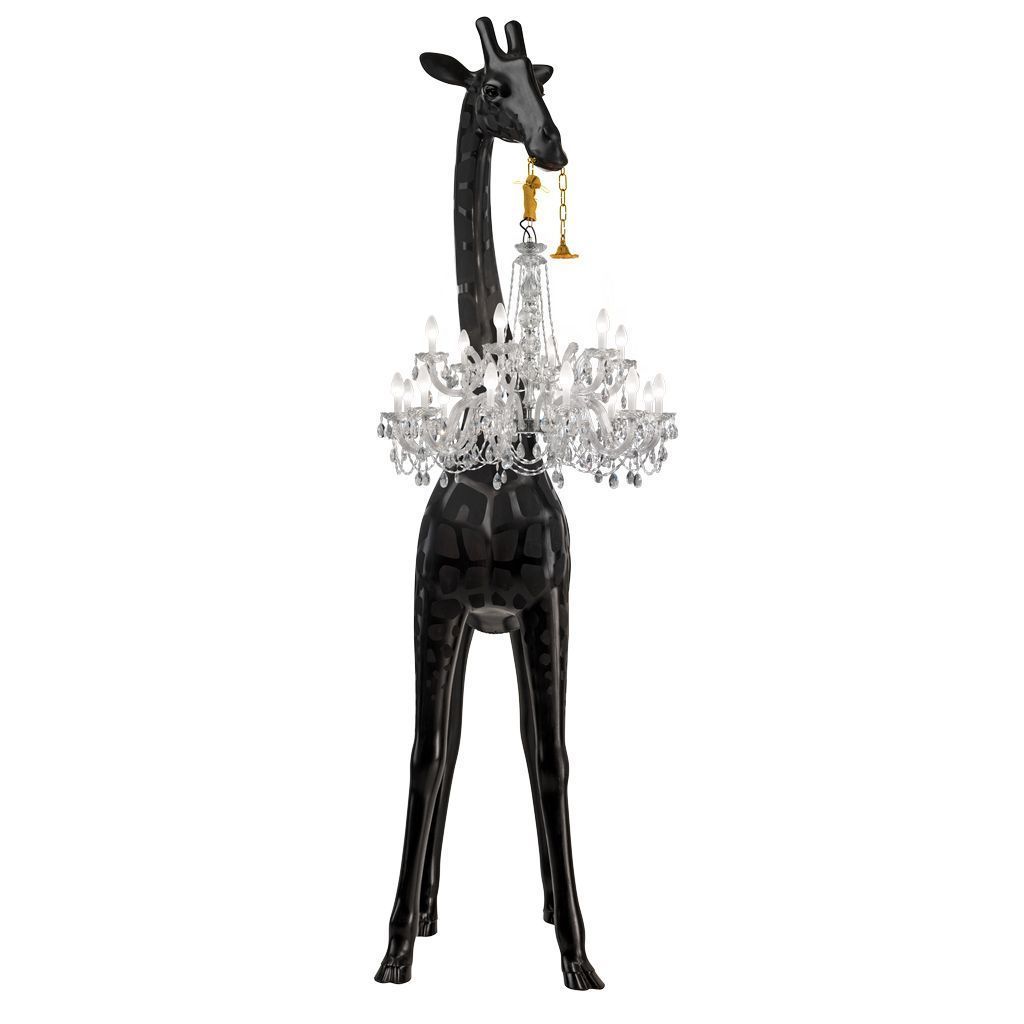 [product_category]-Qeeboo Giraffe In Love Outdoor Floor Lamp H 4m, Black-Qeeboo-8052049055239-19001BL-QEE-2