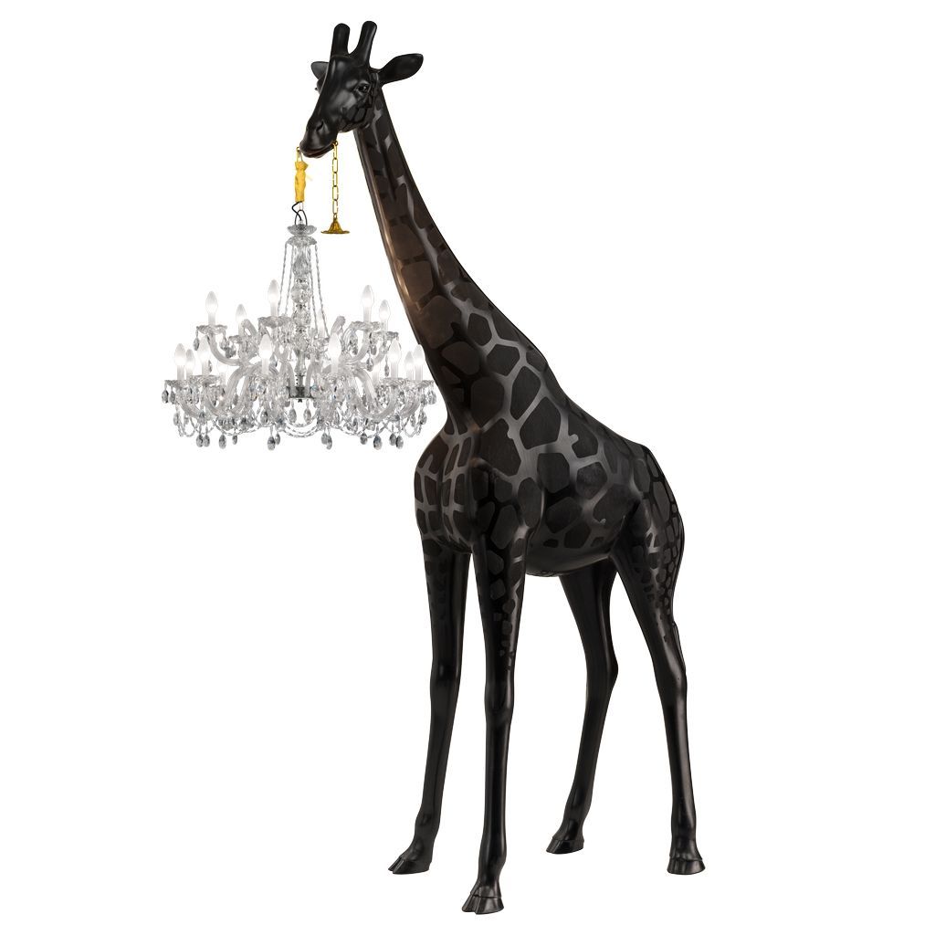 [product_category]-Qeeboo Giraffe In Love Outdoor Floor Lamp H 4m, Black-Qeeboo-8052049055239-19001BL-QEE-3