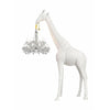  žirafa v lásce venkovní podlahová lampa H 4m bílá
