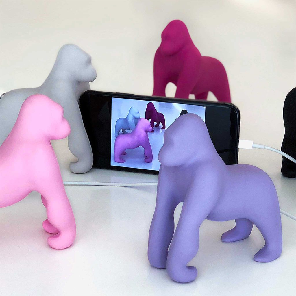 Qeeboo Kong Mini přenosná nabíječka, fialová