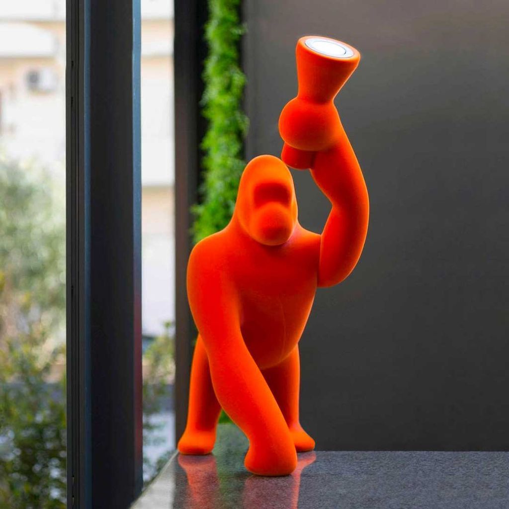 [product_category]-Qeeboo Kong Table Lamp Velvet Finish By Stefano Giovannoni Xs, Fuxia-Qeeboo-8052049054515-10003FX-FL-QEE-6