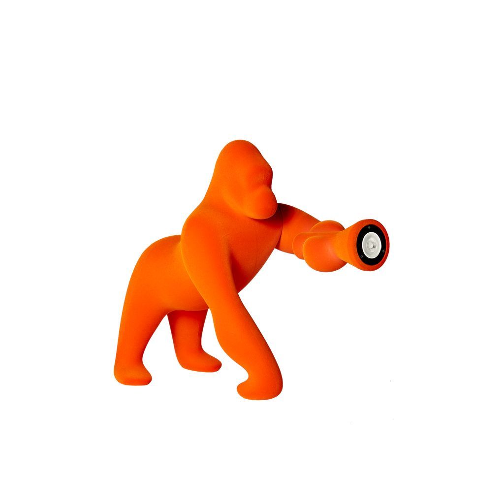 [product_category]-Qeeboo Kong Table Lamp Velvet Finish By Stefano Giovannoni Xs, Orange-Qeeboo-8052049054539-10003OR-FL-QEE-2