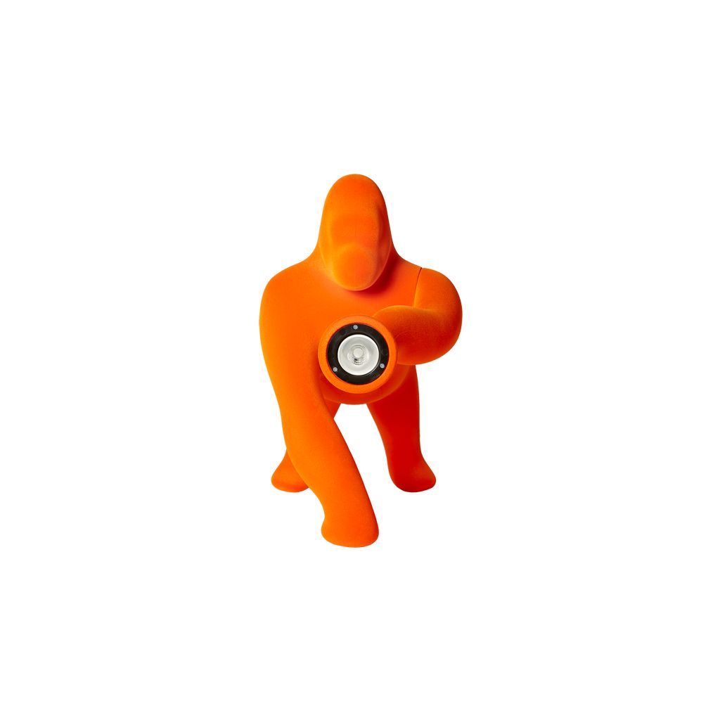 [product_category]-Qeeboo Kong Table Lamp Velvet Finish By Stefano Giovannoni Xs, Orange-Qeeboo-8052049054539-10003OR-FL-QEE-3