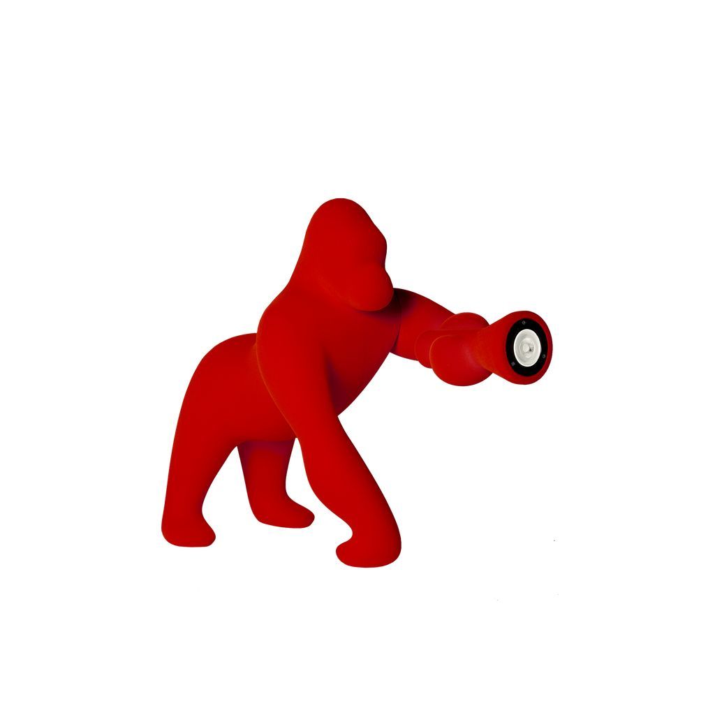 [product_category]-Qeeboo Kong Table Lamp Velvet Finish By Stefano Giovannoni Xs, Red-Qeeboo-8052049054546-10003RE-FL-QEE-2