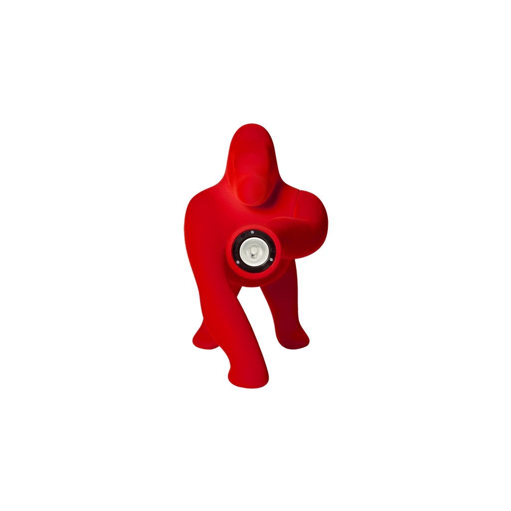 [product_category]-Qeeboo Kong Table Lamp Velvet Finish By Stefano Giovannoni Xs, Red-Qeeboo-8052049054546-10003RE-FL-QEE-3