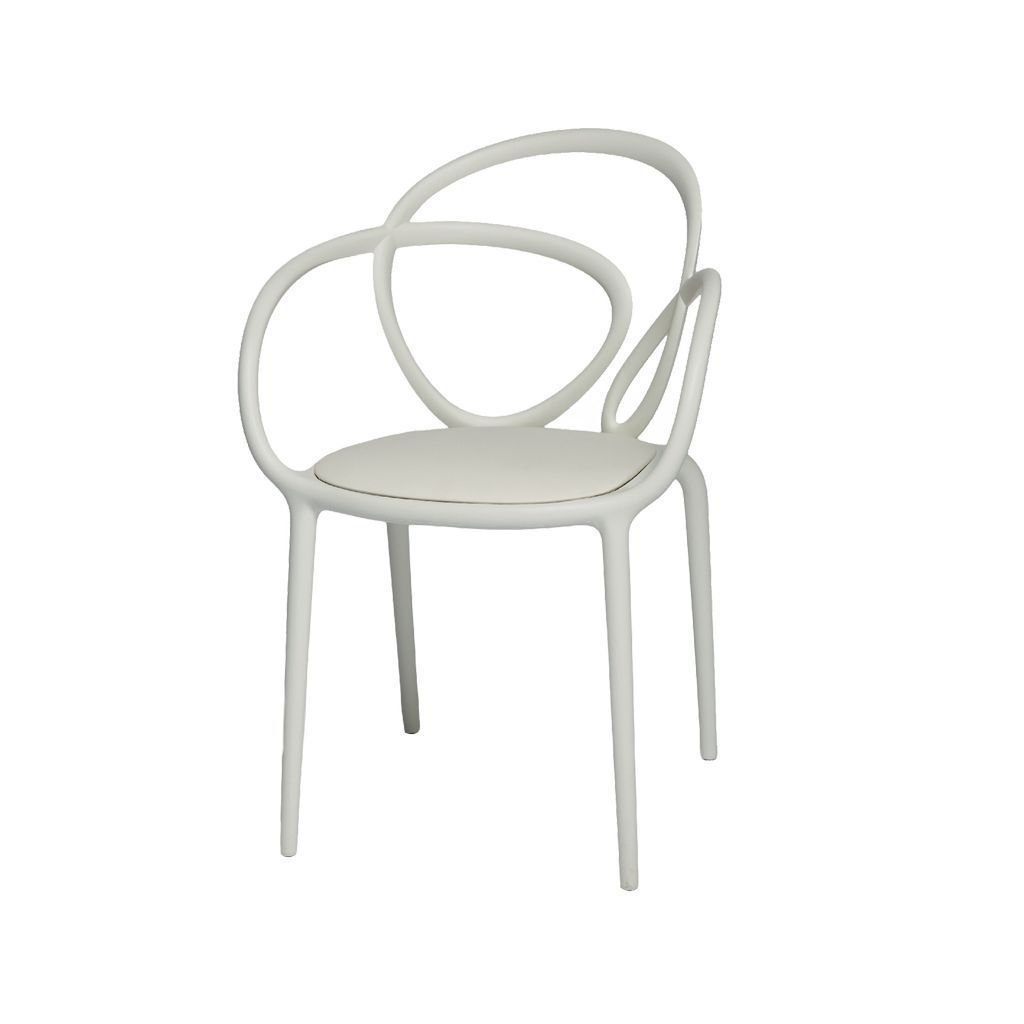 [product_category]-Qeeboo Loop Chair Upholstered Set Of 2, White-Qeeboo-8052049050876-30002WH-QEE-2