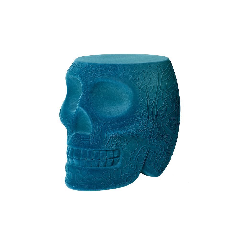 [product_category]-Qeeboo Mexico Chair/Side Table Velvet Finish, Light Blue-Qeeboo-8052049054584-70002LB-FL-QEE-2