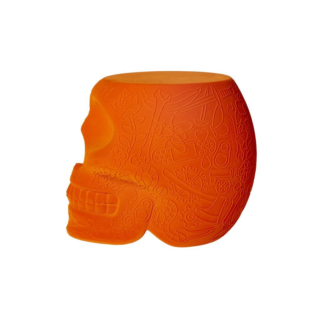 [product_category]-Qeeboo Mexico Chair/Side Table Velvet Finish, Orange-Qeeboo-8052049054591-70002OR-FL-QEE-3