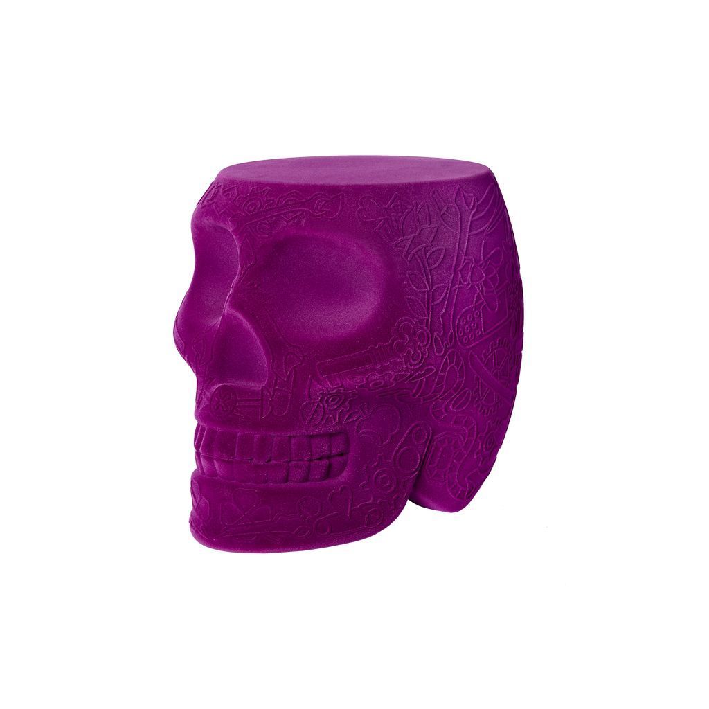[product_category]-Qeeboo Mexico Chair/Side Table Velvet Finish, Purple-Qeeboo-8052049054614-70002VI-FL-QEE-2