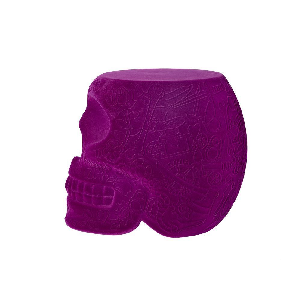 [product_category]-Qeeboo Mexico Chair/Side Table Velvet Finish, Purple-Qeeboo-8052049054614-70002VI-FL-QEE-3