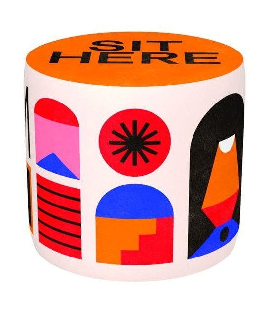[product_category]-Qeeboo Oggian Pouf Sit Here, Orange, S-Qeeboo-8052049058612-46003SO-QEE-1