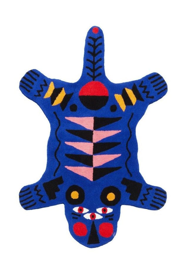 [product_category]-Qeeboo Oggian Rug, Blue Panther L-Qeeboo-8052049056670-42106PB-L-QEE-1