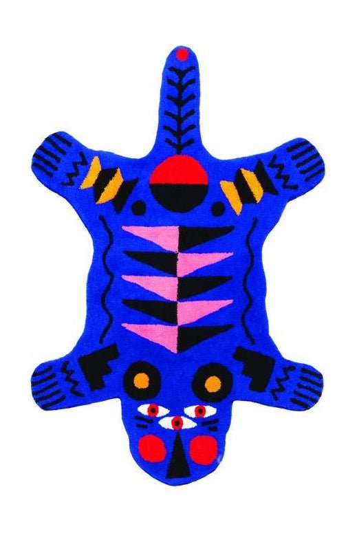 [product_category]-Qeeboo Oggian Rug, Blue Panther M-Qeeboo-8052049056663-42106PB-M-QEE-1
