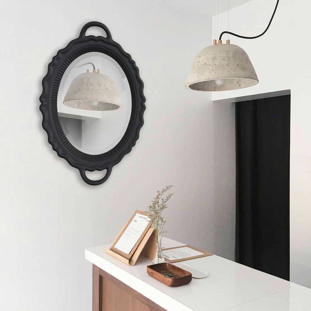 [product_category]-Qeeboo Plateau Miroir Mirror 110x76,5 Cm, Black-Qeeboo-8052049053013-41001BL-QEE-3