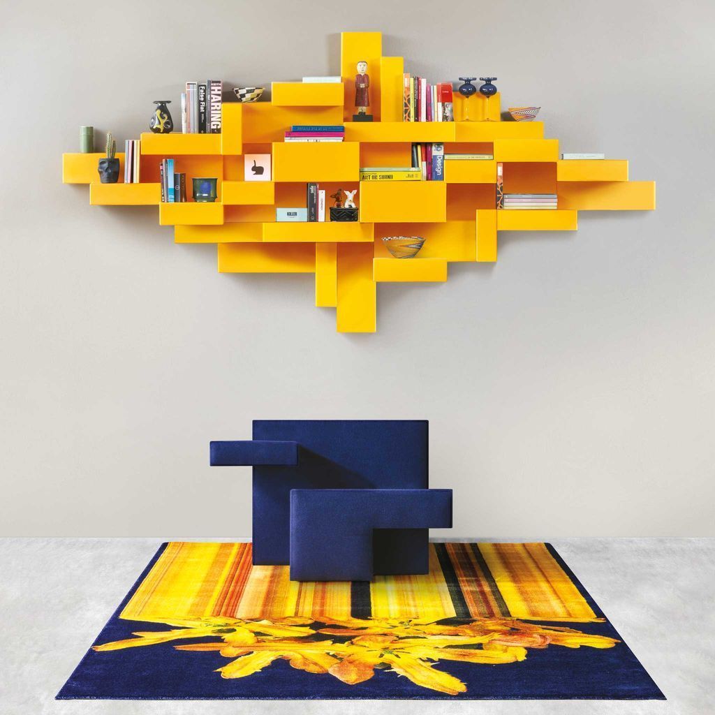 [product_category]-Qeeboo Primitive Bookcase By Studio Nucleo, Yellow-Qeeboo-8052049057387-44001YE-QEE-2