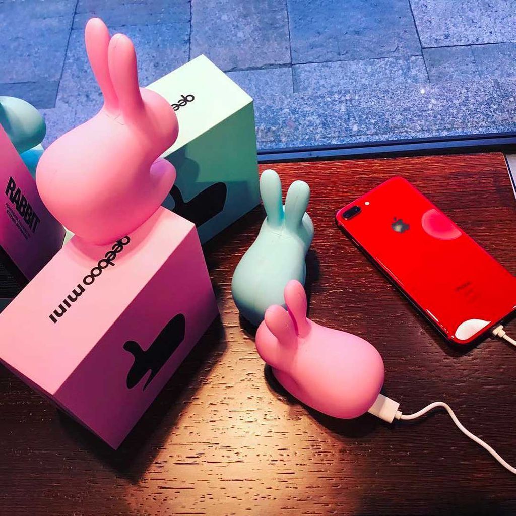 [product_category]-Qeeboo Rabbit Mini Portable Charger, Grey-Qeeboo-8052049053372-90008GYX5-QEE-6