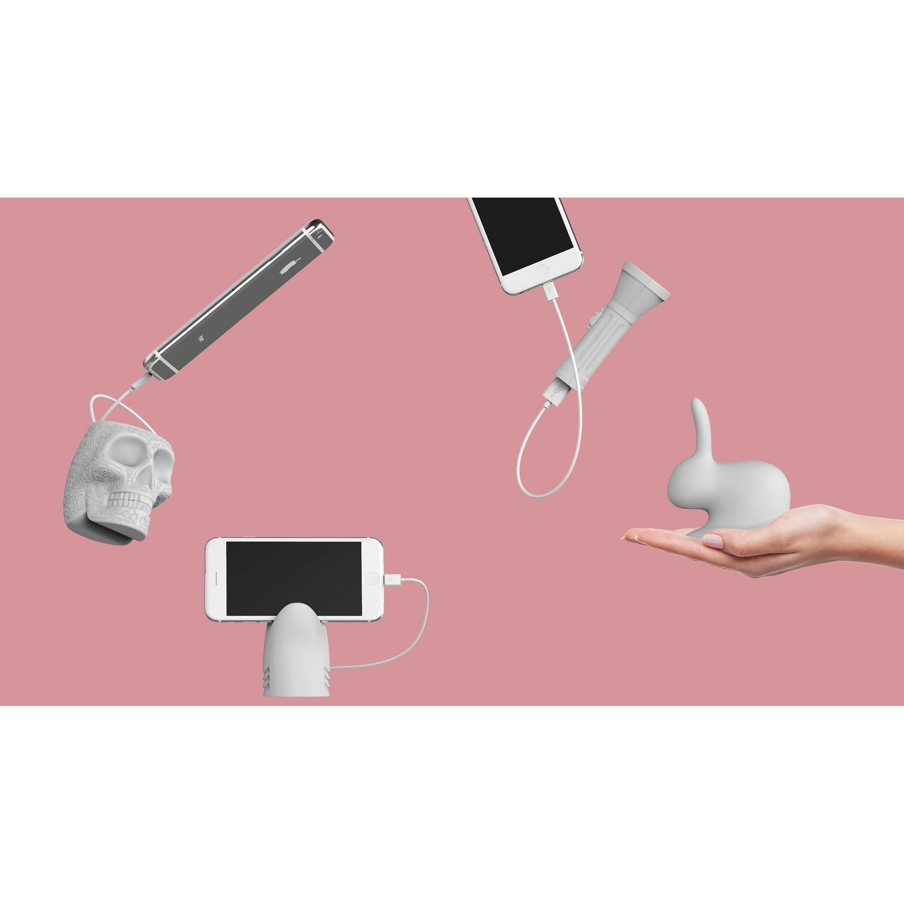 [product_category]-Qeeboo Rabbit Mini Portable Charger, Grey-Qeeboo-8052049053372-90008GYX5-QEE-7