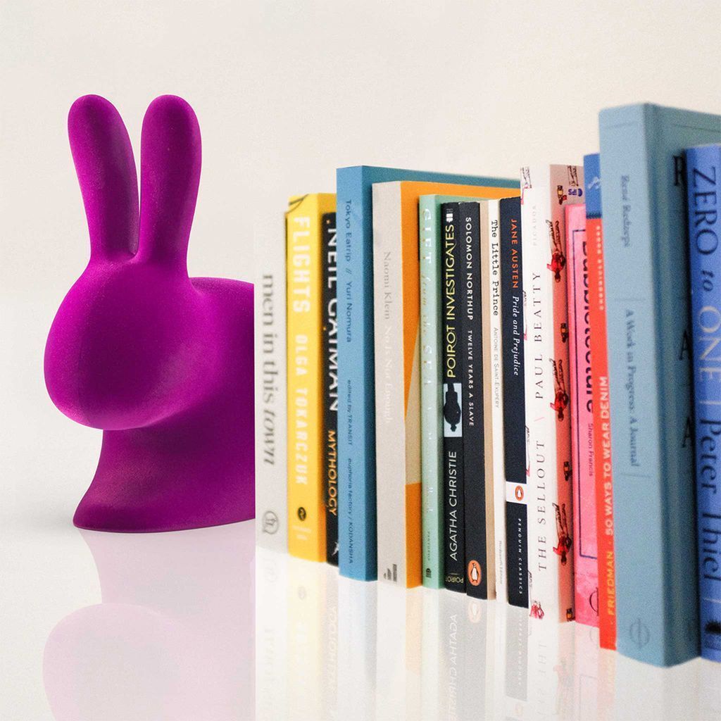 [product_category]-Qeeboo Rabbit Velvet Bookend Xs, Dark Gold-Qeeboo-8052049053778-90007DG-FL-QEE-3
