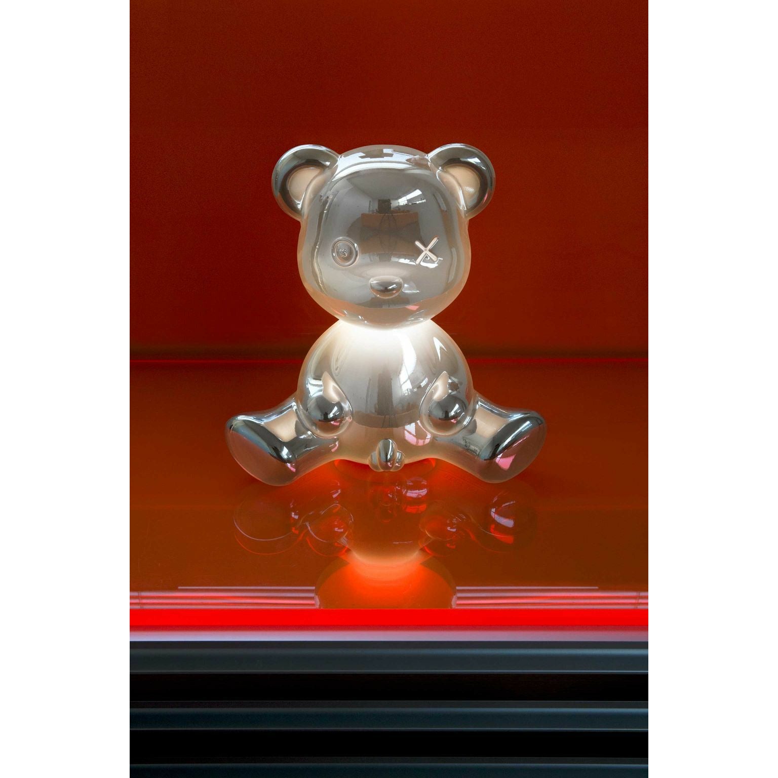 [product_category]-Qeeboo Teddy Boy Table Lamp With Cable Metal Finish, Silver-Qeeboo-8052049054690-24002SI-M-QEE-5