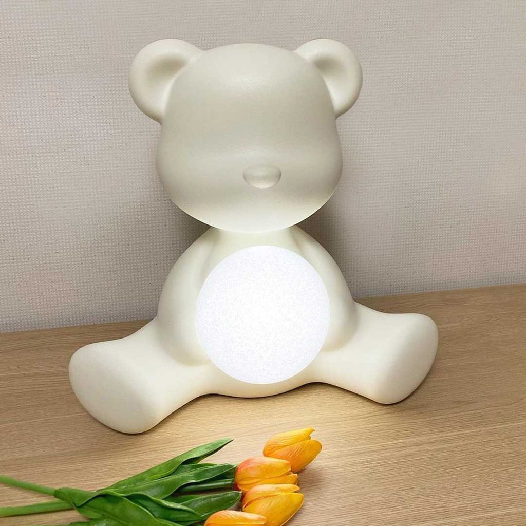 [product_category]-Qeeboo Teddy Girl Led Rechargeable Table Lamp, Orange-Qeeboo-8052049054379-25001OR-QEE-8