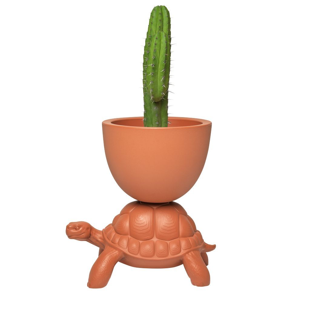 [product_category]-Qeeboo Turtle Carry Flowerpot And Champagne Cooler, Terracotta-Qeeboo-8052049055802-36004TE-QEE-2