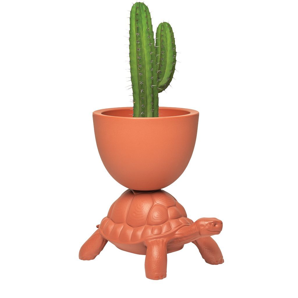 [product_category]-Qeeboo Turtle Carry Flowerpot And Champagne Cooler, Terracotta-Qeeboo-8052049055802-36004TE-QEE-3