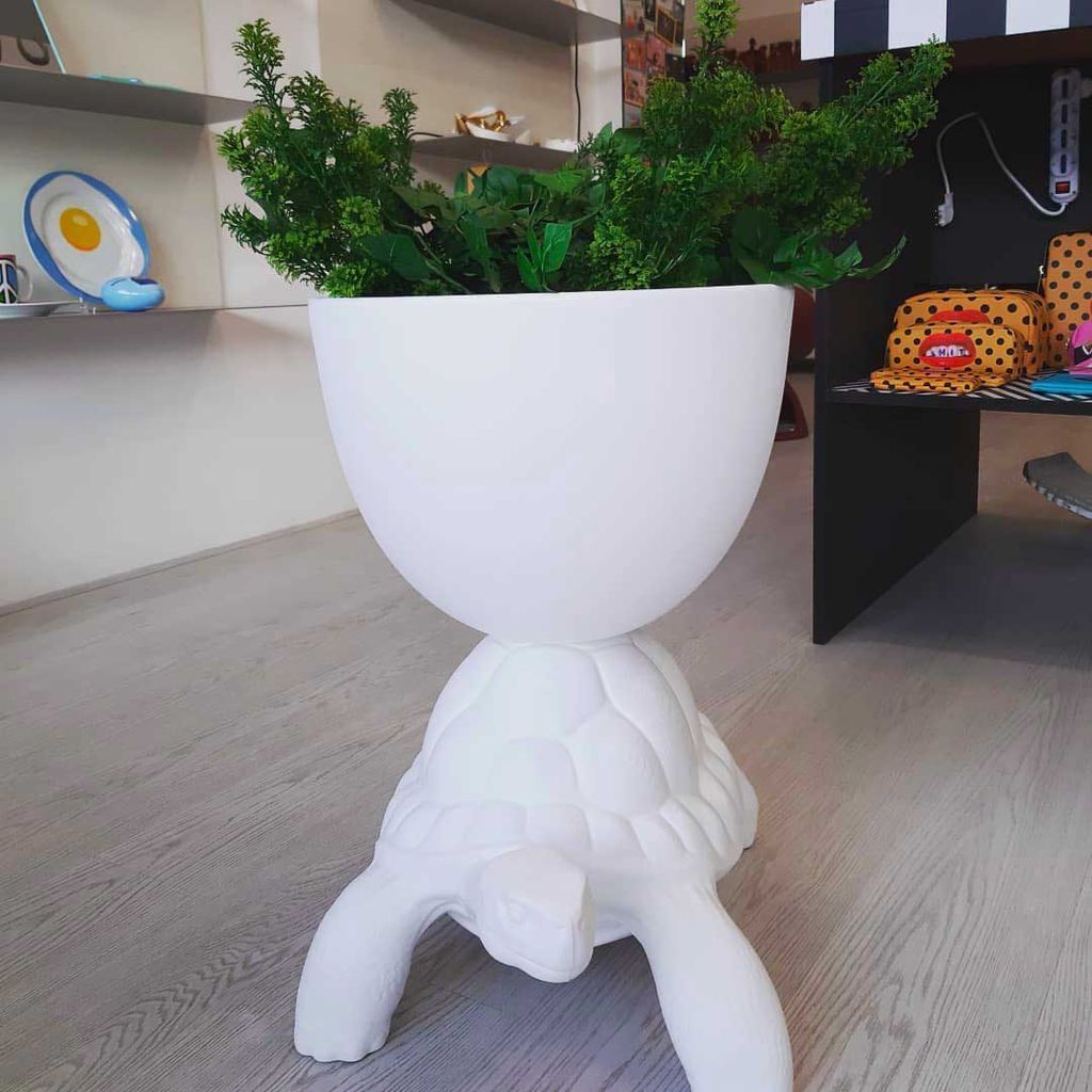 [product_category]-Qeeboo Turtle Carry Flowerpot And Champagne Cooler, White-Qeeboo-8052049055642-36004WH-QEE-5