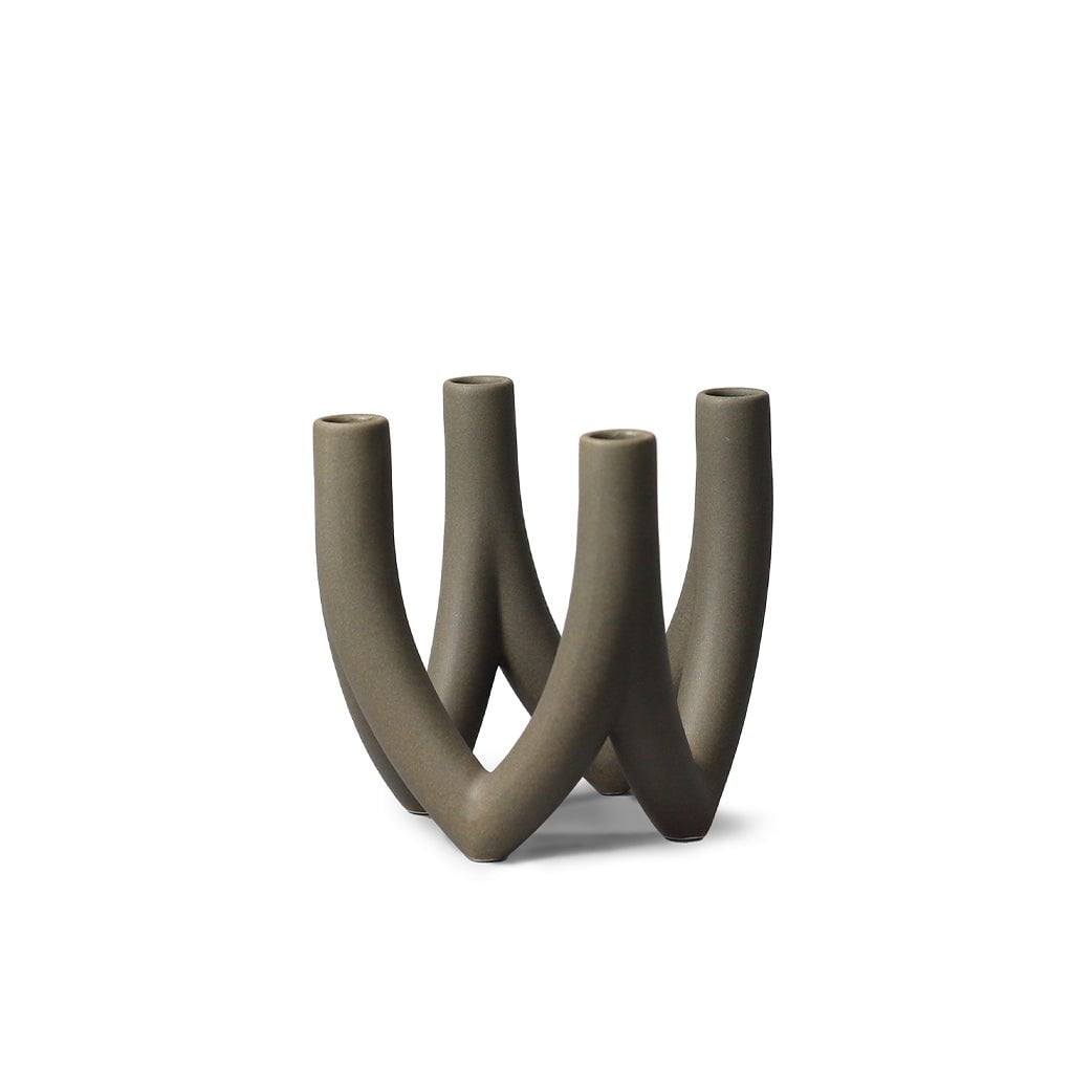 [product_category]-Ro Collection Chandelier Candle Holder With 4 Arms, Dark Stone-Ro Collection-5712129036833-RD1125-039-ROC-1