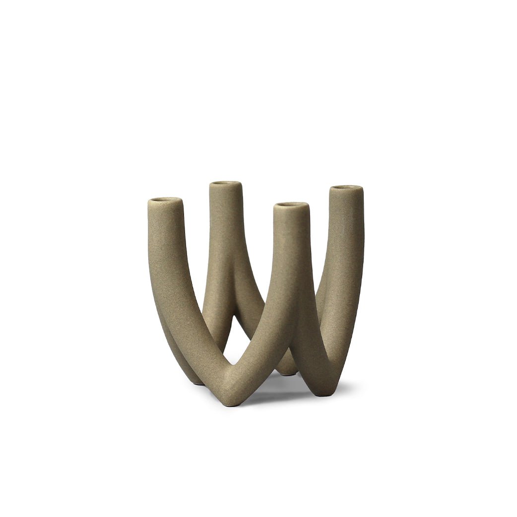 [product_category]-Ro Collection Chandelier Candle Holder With 4 Arms, Light Stone-Ro Collection-5712129036819-RD1125-040-ROC-1