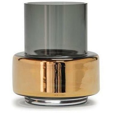 Hurikán RO COLLECTION č. 25 Držitel Tealight, Smoked Grey + Gold