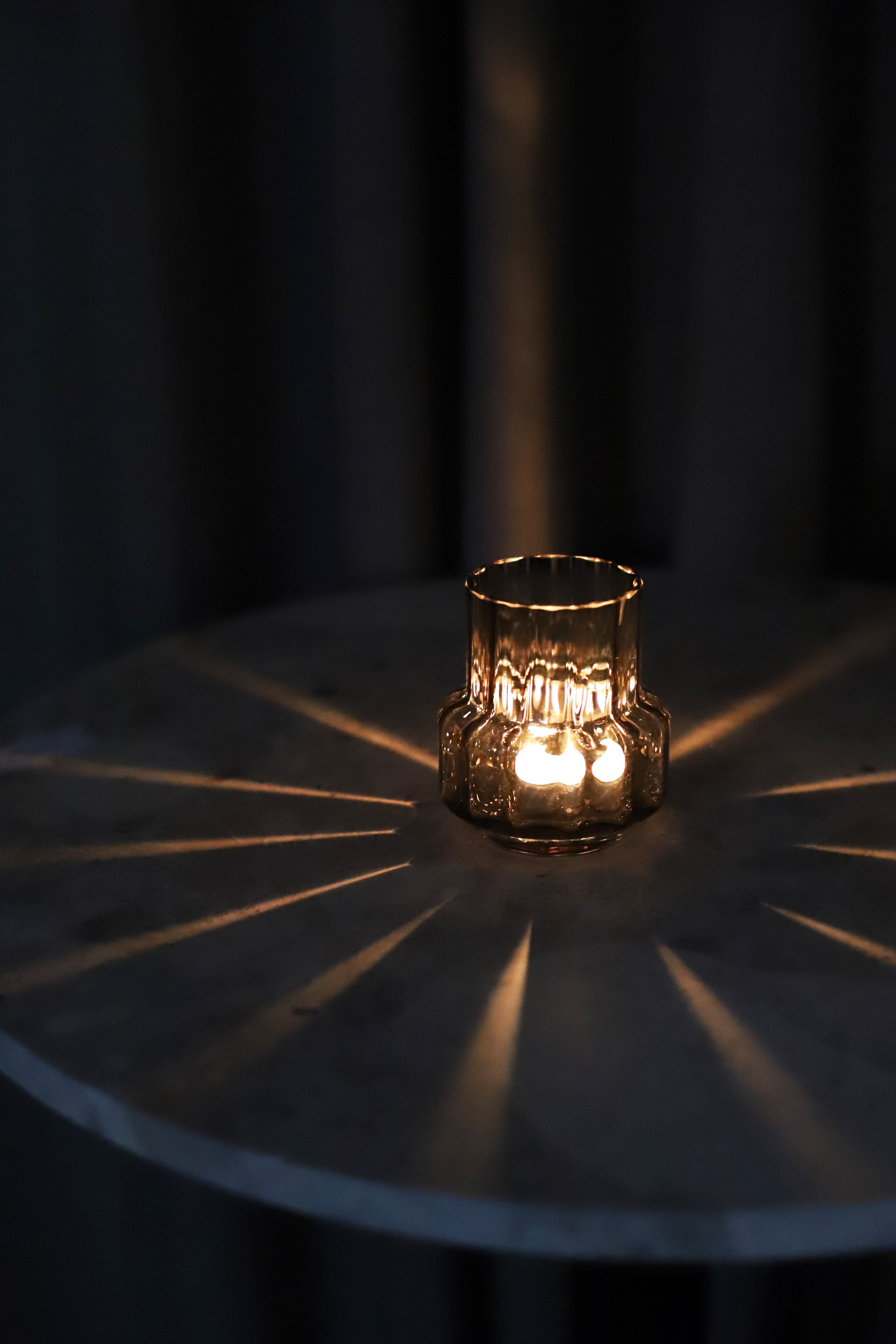 [product_category]-Ro Collection Hurricane Reflections Tealight No. 25, Sepia Brown-Ro Collection-5712129037380-RD1148-028-G-ROC-4