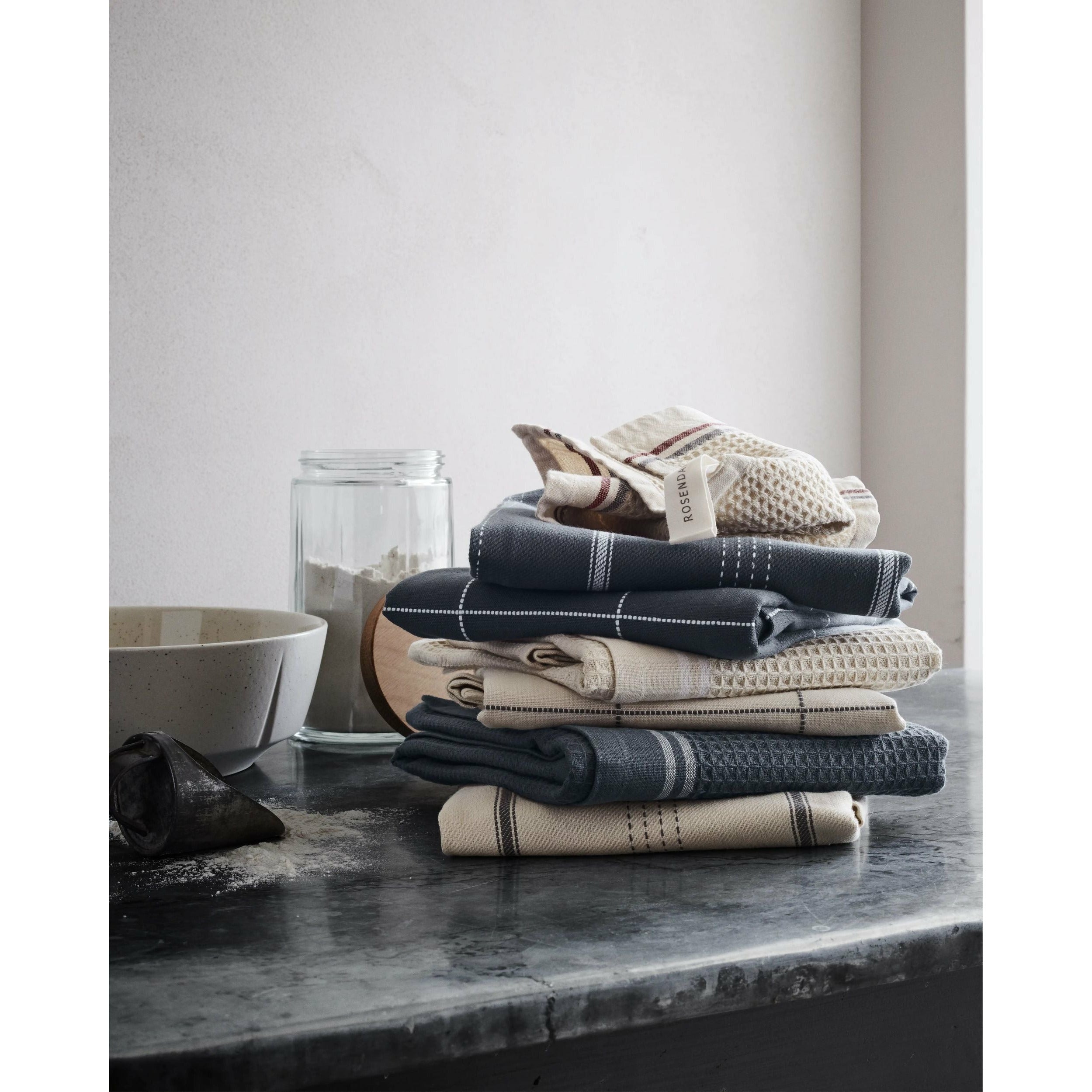 [product_category]-Rosendahl Alpha Tea Towel, Dark Grey-Rosendahl-5709513214014-21401-ROS-6