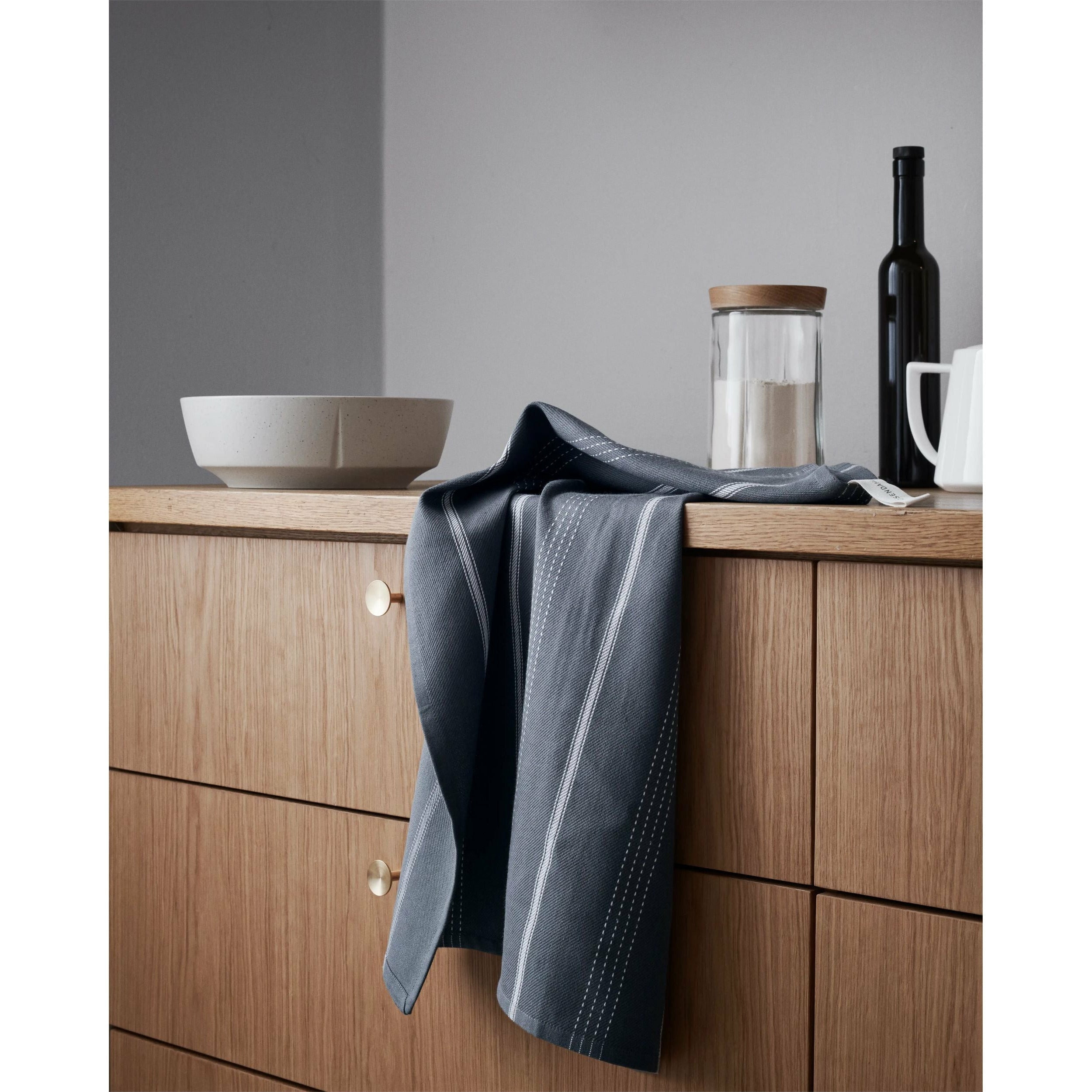 [product_category]-Rosendahl Alpha Tea Towel, Dark Grey-Rosendahl-5709513214014-21401-ROS-7
