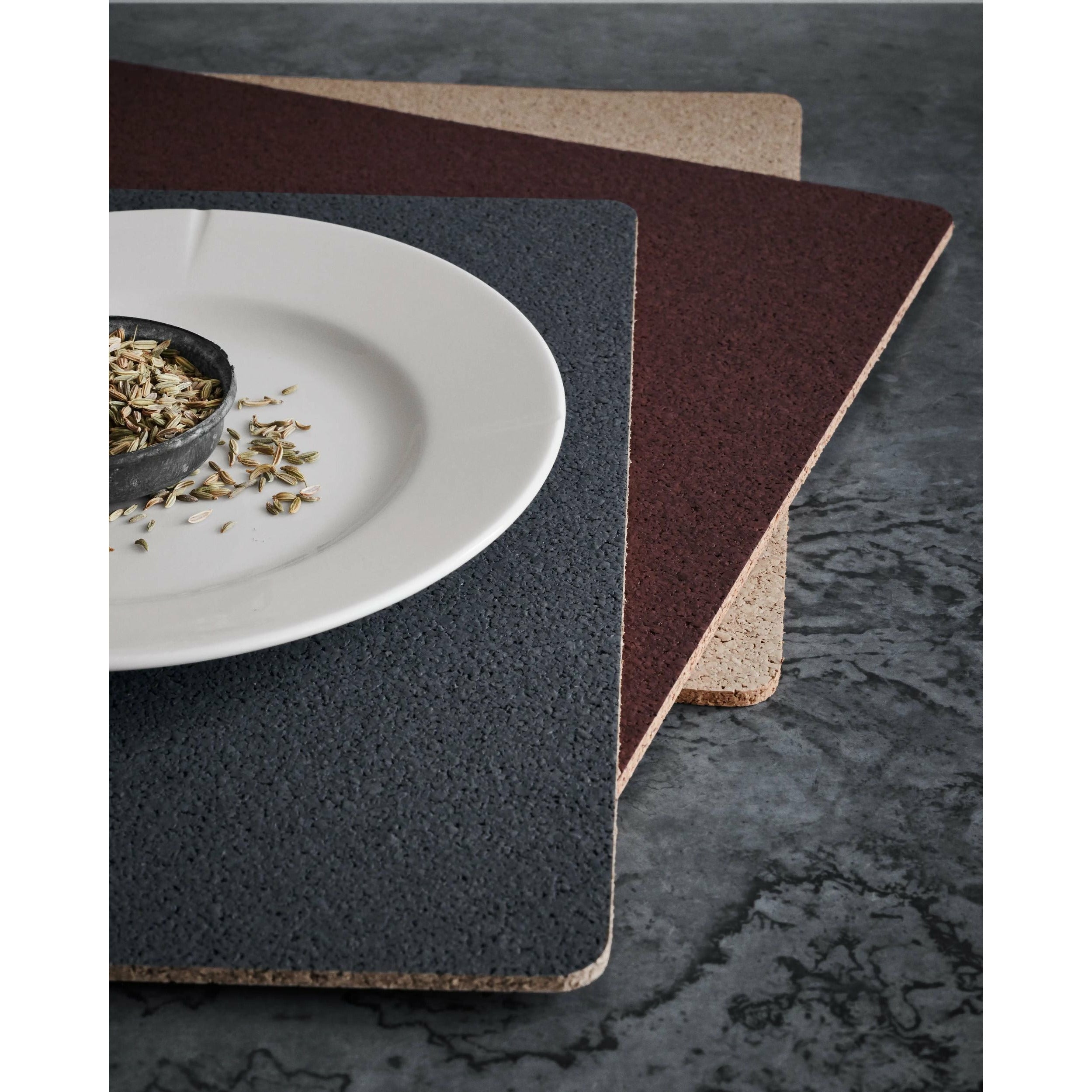 [product_category]-Rosendahl Corki Placemat, Dark Grey-Rosendahl-5713397075555-607555-ROS-4