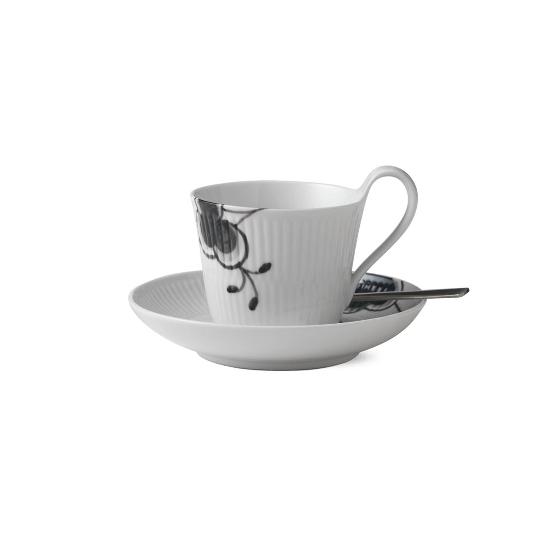 [product_category]-Royal Copenhagen Black Fluted Mega Cup With Saucer, 25 Cl-Royal Copenhagen-5705140723073-1017037-ROY-2