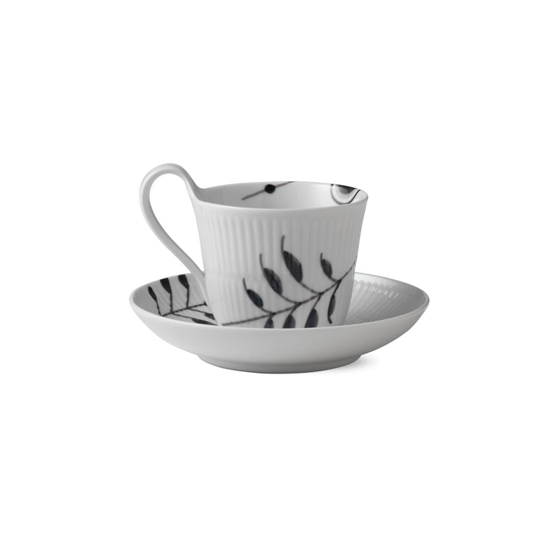 [product_category]-Royal Copenhagen Black Fluted Mega Cup With Saucer, 25 Cl-Royal Copenhagen-5705140723073-1017037-ROY-3