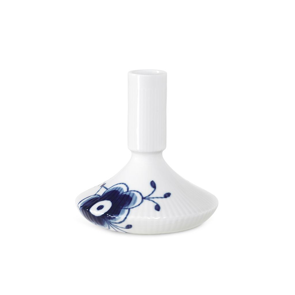 [product_category]-Royal Copenhagen Blue Fluted Mega Candlestick, 12 Cm-Royal Copenhagen-5705140738176-1061132-ROY-1