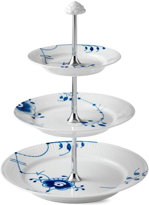 [product_category]-Royal Copenhagen Blue Fluted Mega Etagere, 35cm-Royal Copenhagen-5705140706182-1017348-ROY-1
