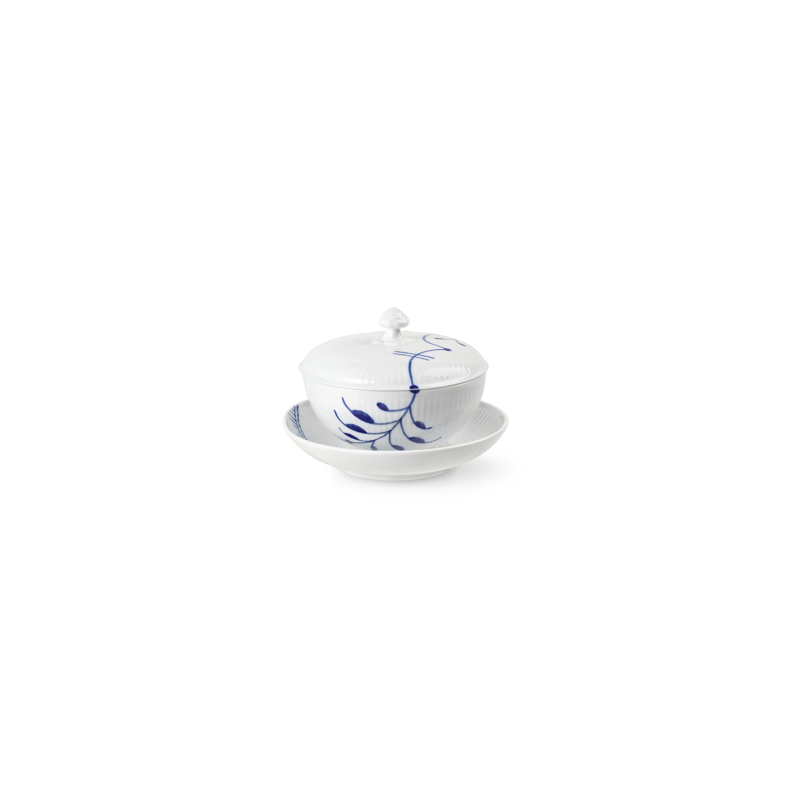[product_category]-Royal Copenhagen Blue Fluted Mega Serving Bowl Mid Lid And Saucer, 38 Cl-Royal Copenhagen-5705140741428-1064776-ROY-3